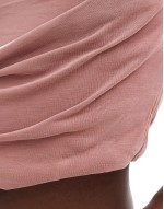 drape corset top in blush
