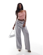 drape corset top in blush