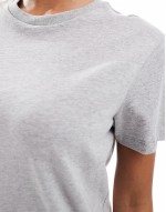 ultimate cotton t-shirt with crew neck in grey marl