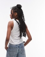 soft loose tank in white