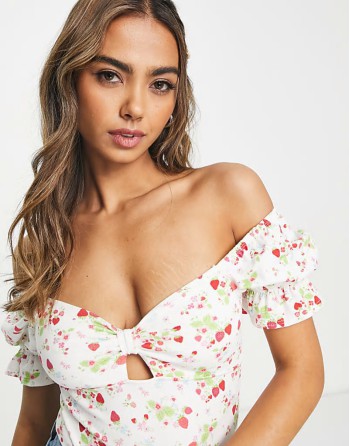 knot  bodysuit in multi