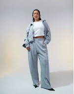 Curve co-ord waffle hoodie and jogger in grey marl