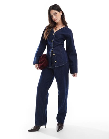 Denim rinse barrel co ord